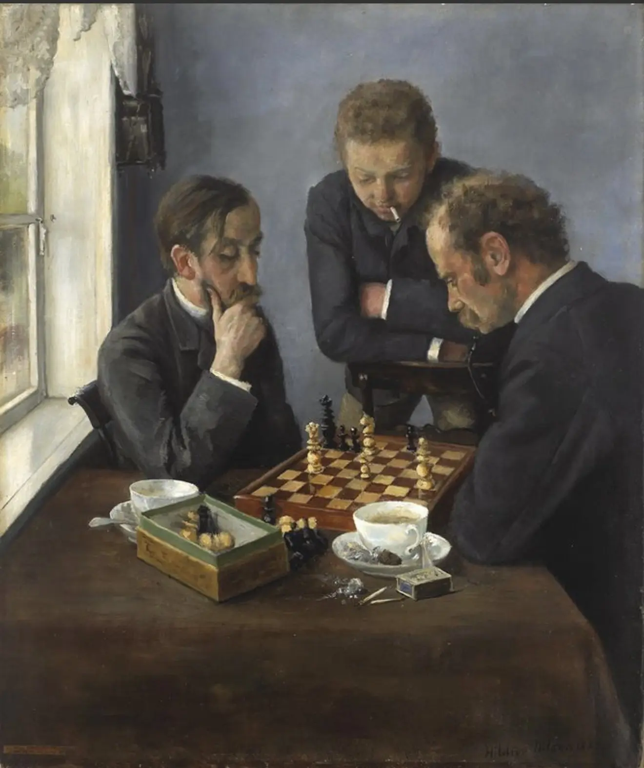 На доске изображена позиция из шахматной задачи известного шахматного композитора Герма...