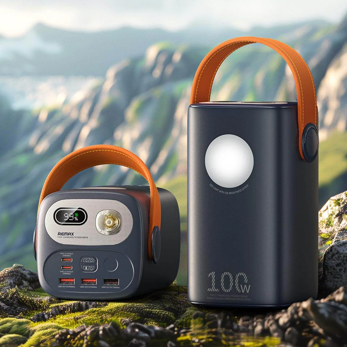 Портативный аккумулятор для ноутбуков/смартфонов Remax GuTitan, 60000 mAh, PD 100W, LED...