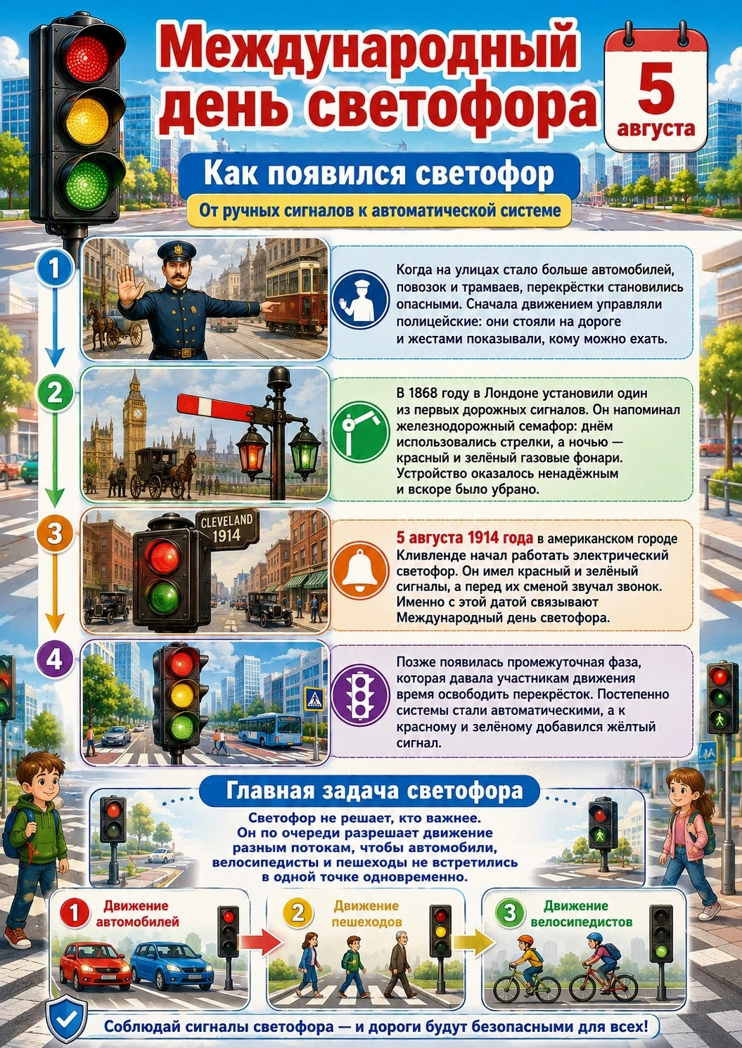 5 августа - Международный день светофора.