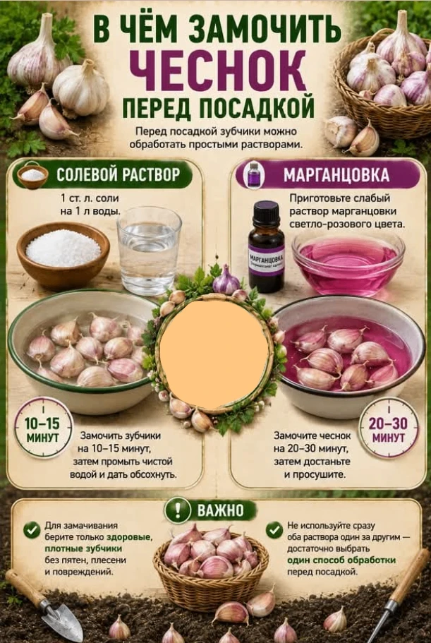 Важно при посадке чеснока