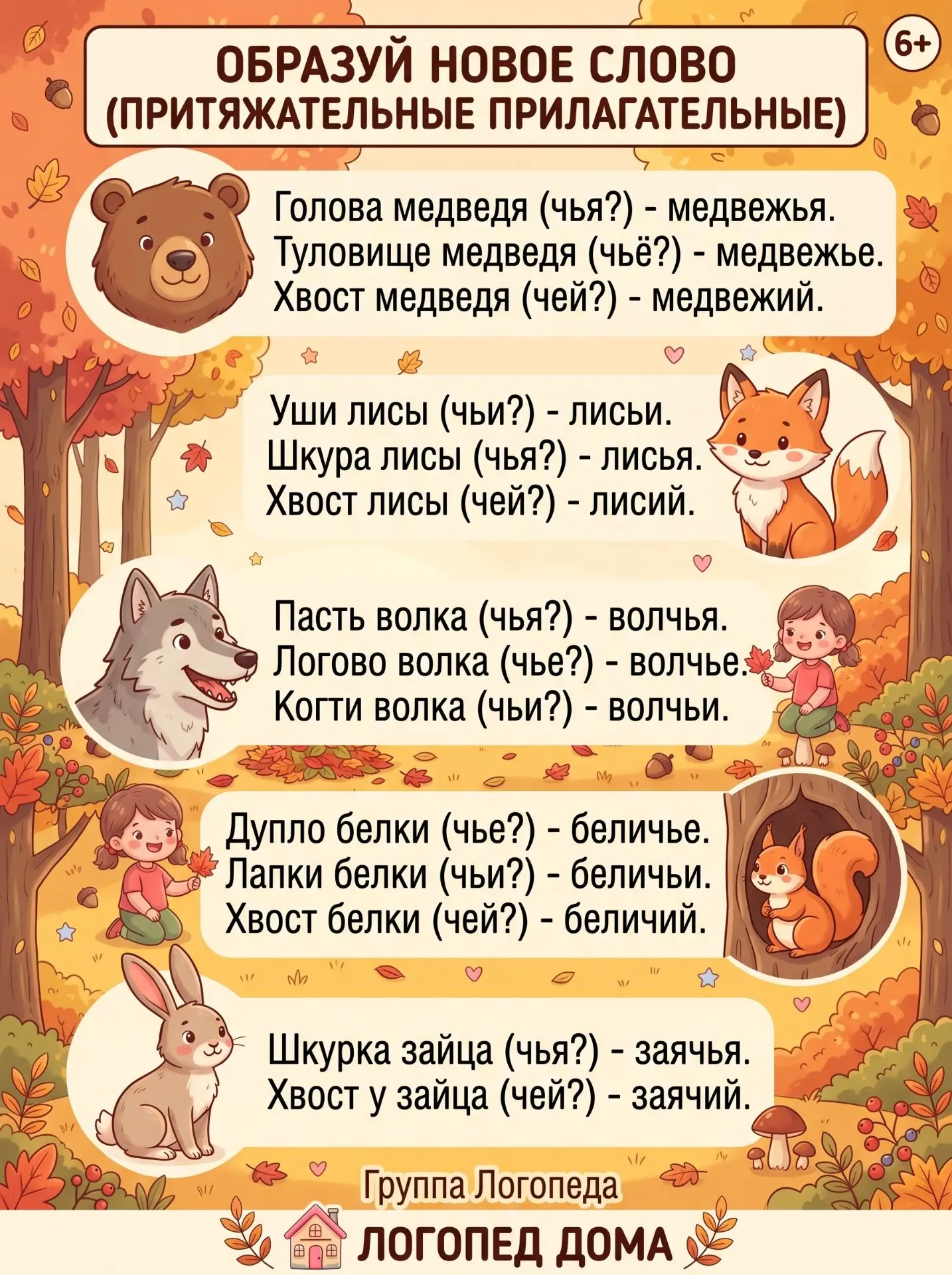 Чья игрушка? Учим ребёнка говорить «мамин», «лисий», «бабушкин»