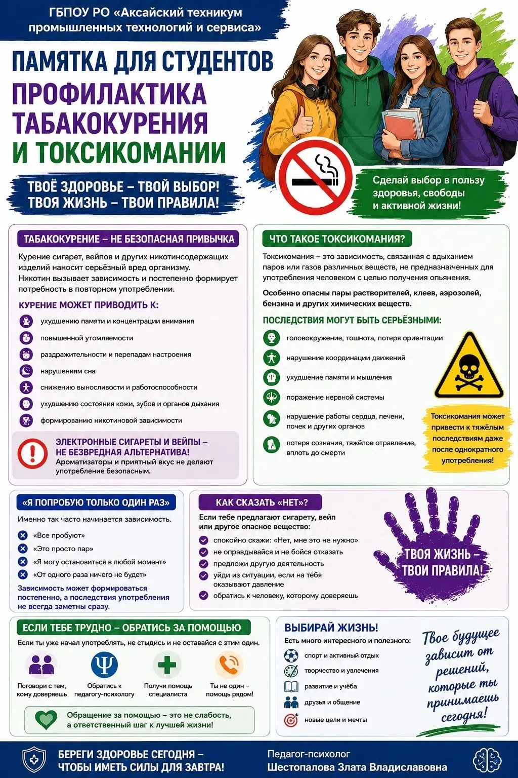 📢Профилактика табакокурения и токсикомании