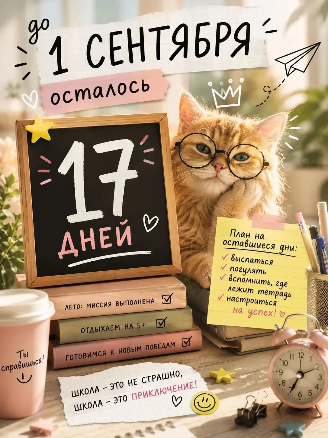 ⏳17 дней до 1 сентября!