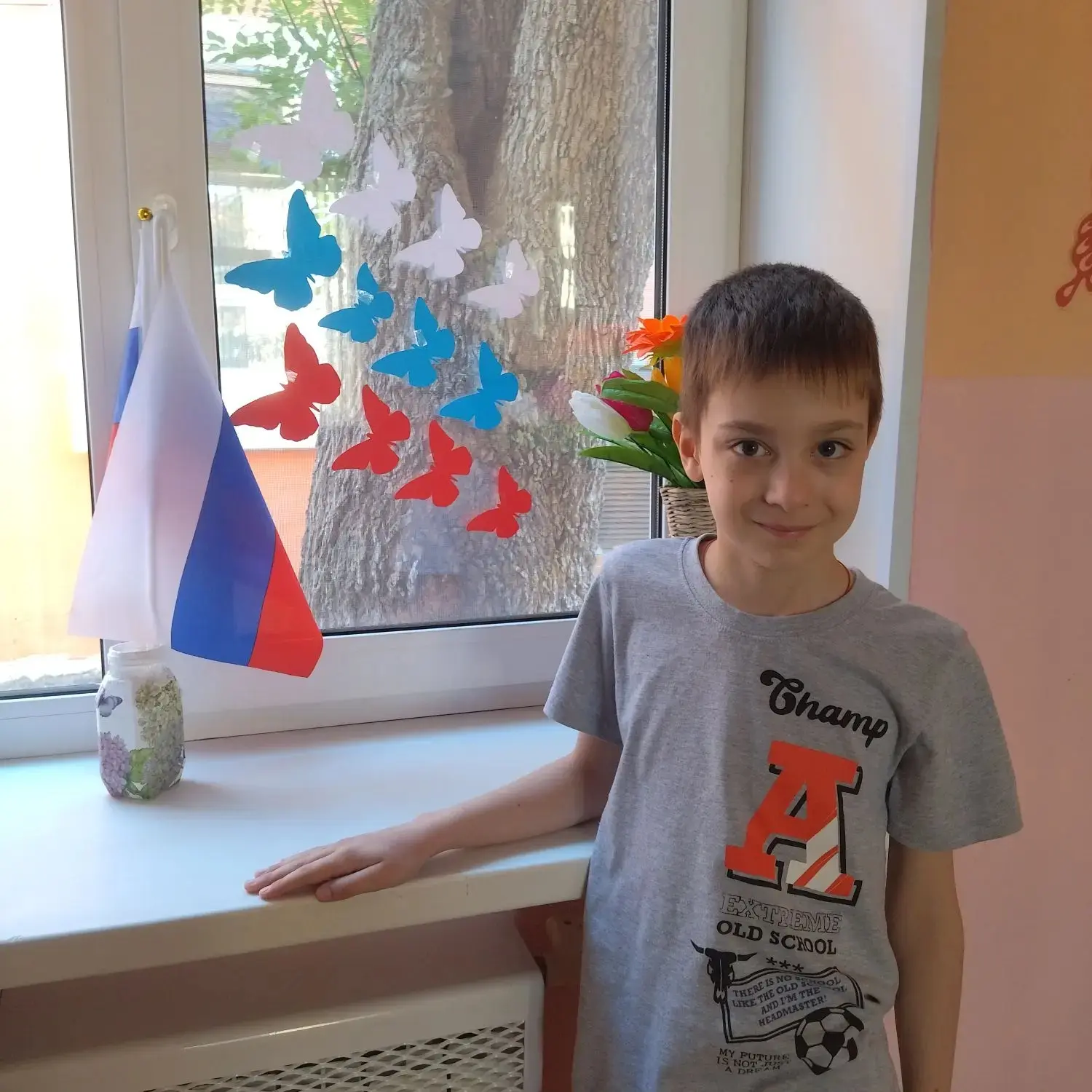 Ребята из коррекционной группы "Василёк" Принимают участие в акции #ОкнаРоссии
