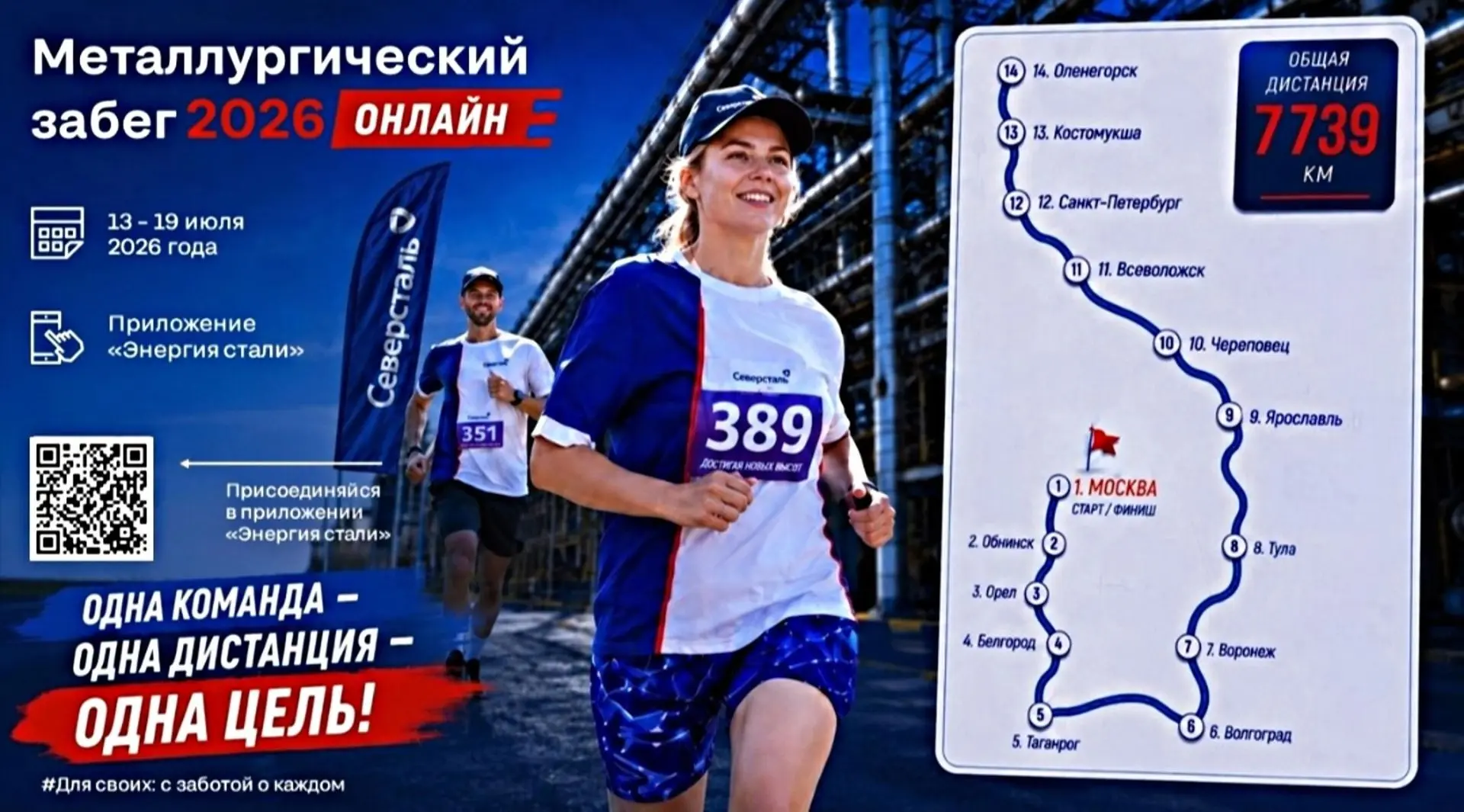До финиша «Металлургического забега онлайн – 2026» осталось 4 132 км!

Сейчас участники пробежали Яр