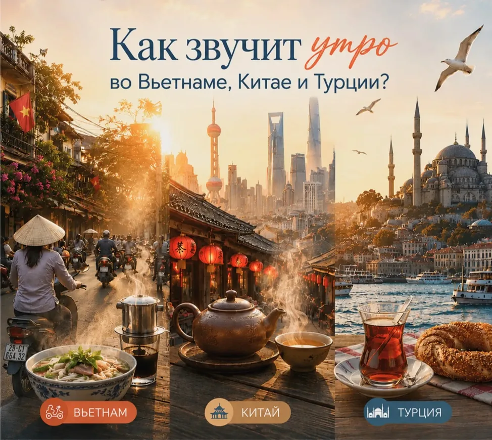 ☕️ Утренние ритуалы — это то, что объединяет людей по всему миру.