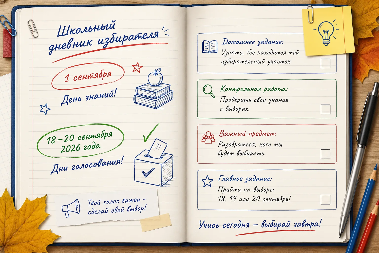 📚 Школьный дневник избирателя