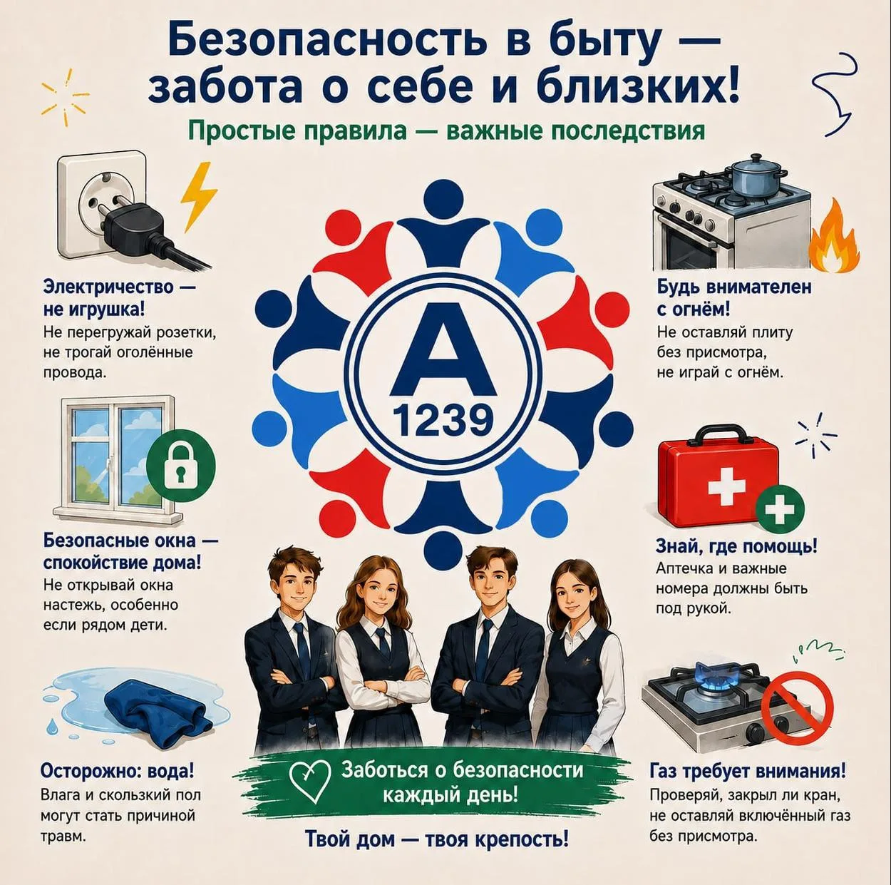 ☀️ Лето должно быть не только ярким, но и безопасным! 

Всем привет от Актива нашей школы! 👋

Мы оч