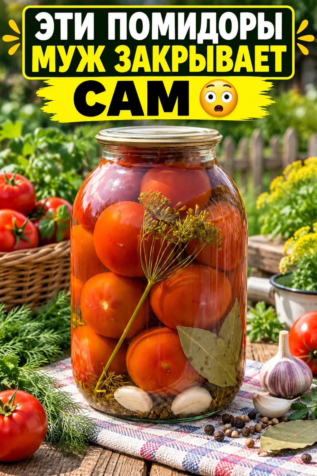ЭТИ ПОМИДОРЫ МУЖ ЗАКРЫВАЕТ САМ 😲