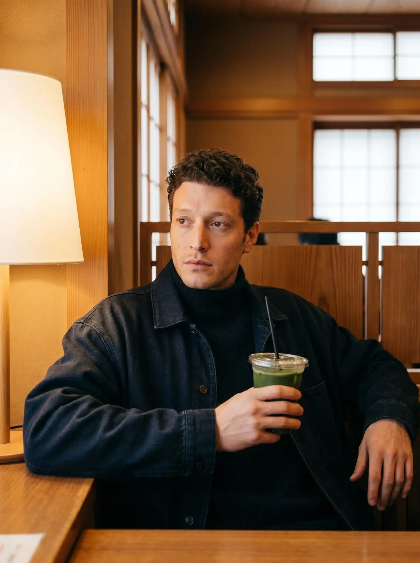 🖼 Man sits at a table