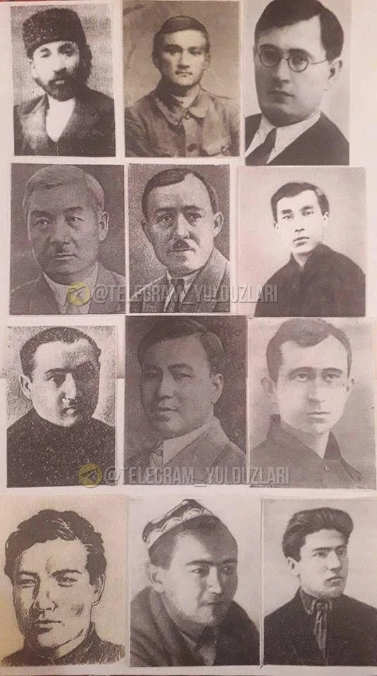 1938-йил 4-октябрда отилган бир гуруҳ миллат зиёлилари: