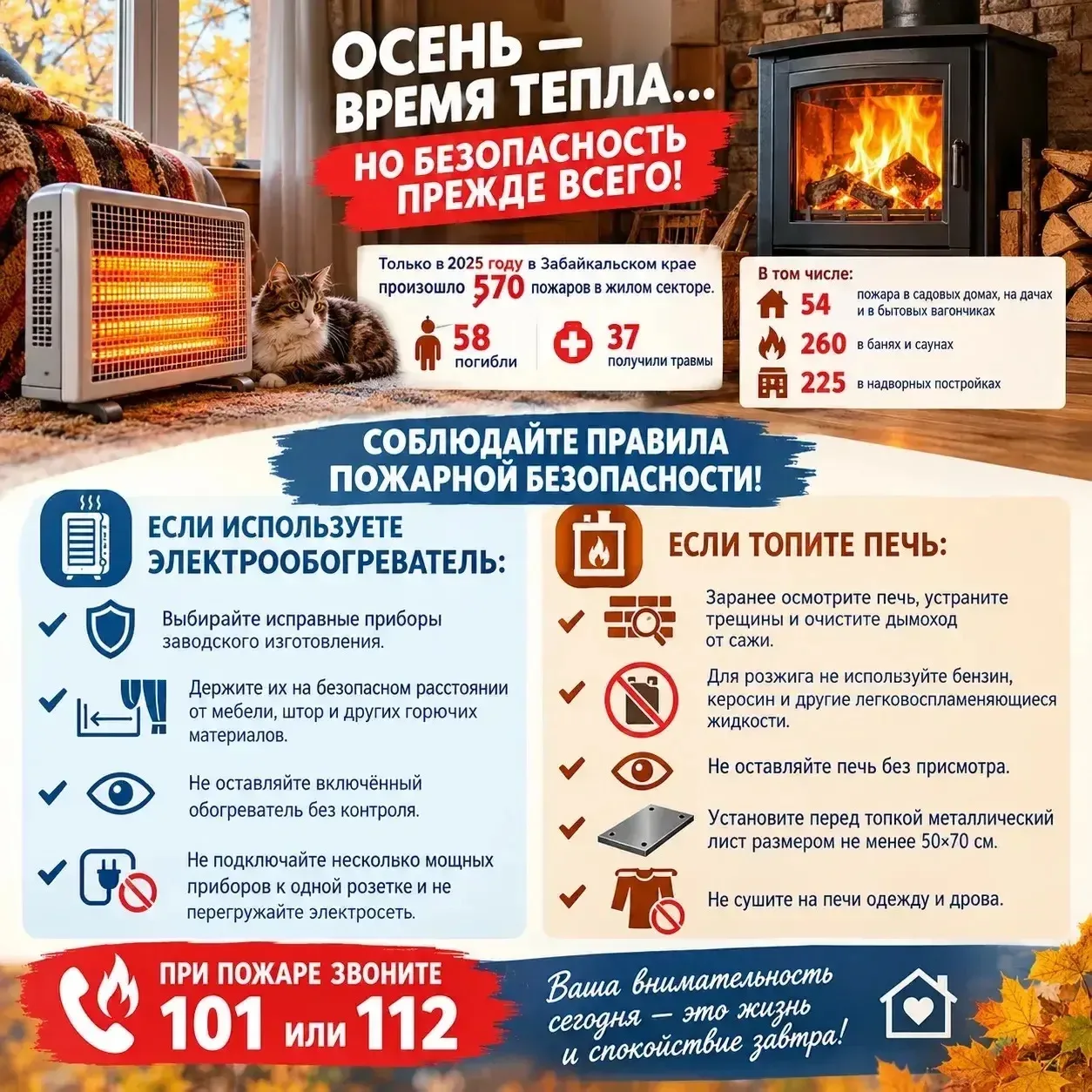 С наступлением осени жители начинают активнее использовать электрообогреватели и печи, ...