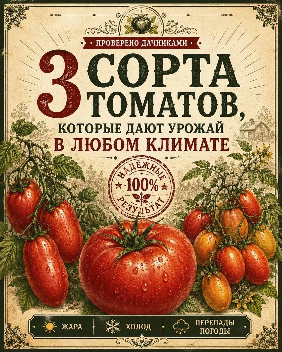 3 сорта томатов даже для капризного лета