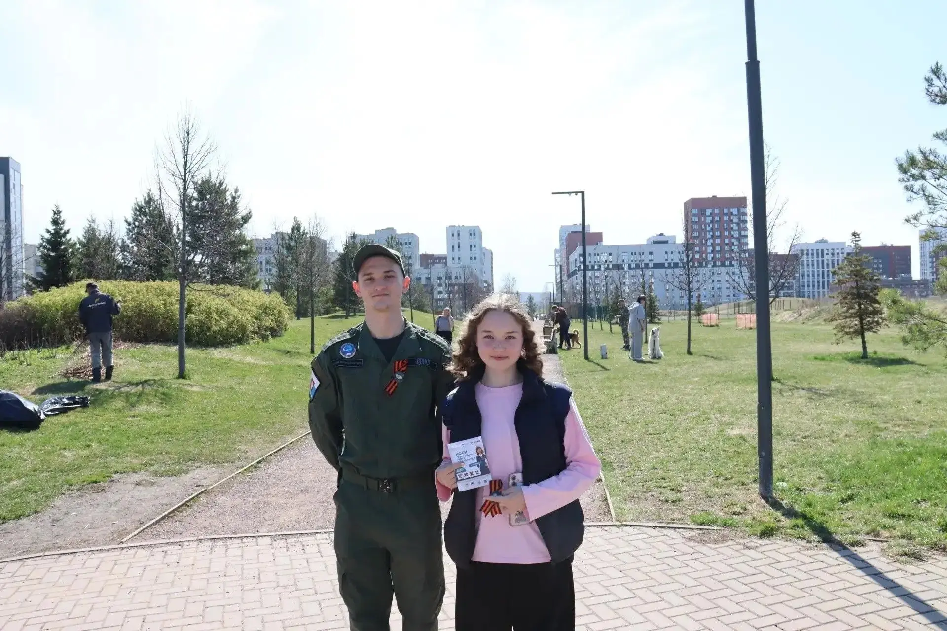 Сегодня, 5 мая, в этот солнечный день, учащиеся нашей школы, состоящие в спецотряде «ВОИН», провели 