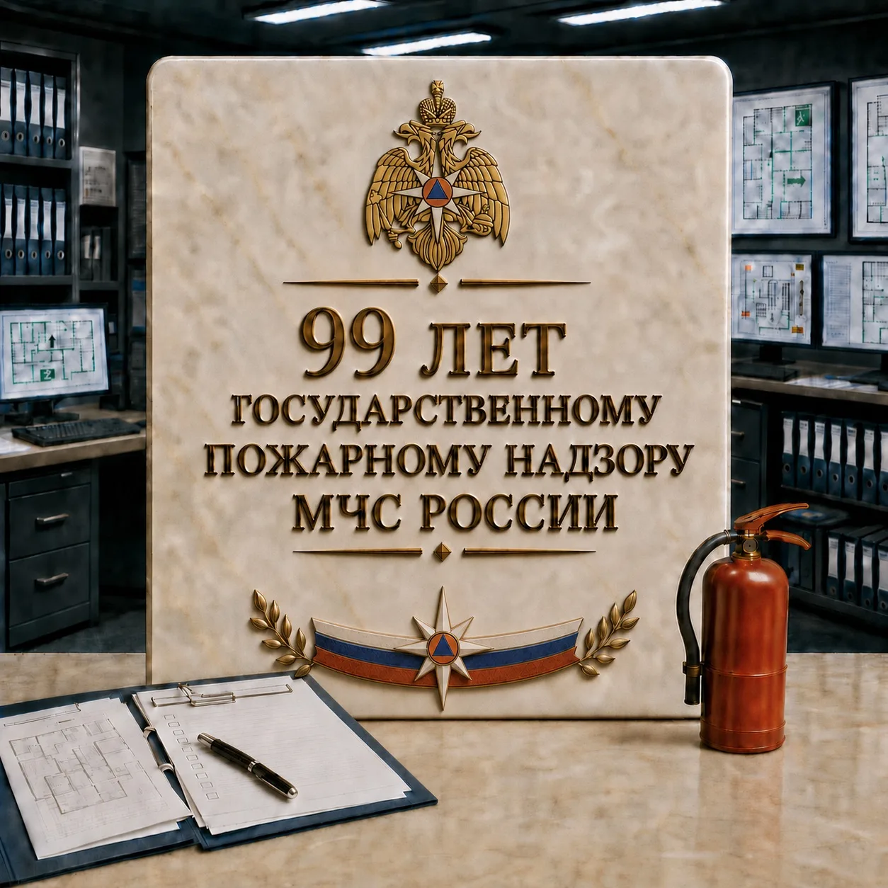 Поздравление главы МЧС России Александра Куренкова по случаю 99-летия органов государст...