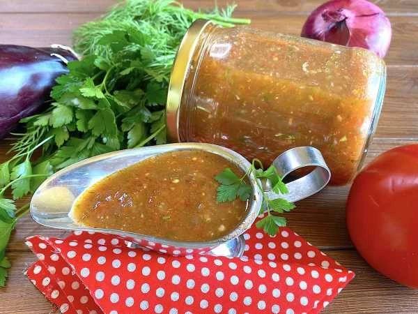 СОУС ИЗ БАКЛАЖАНОВ И ТОМАТОВ