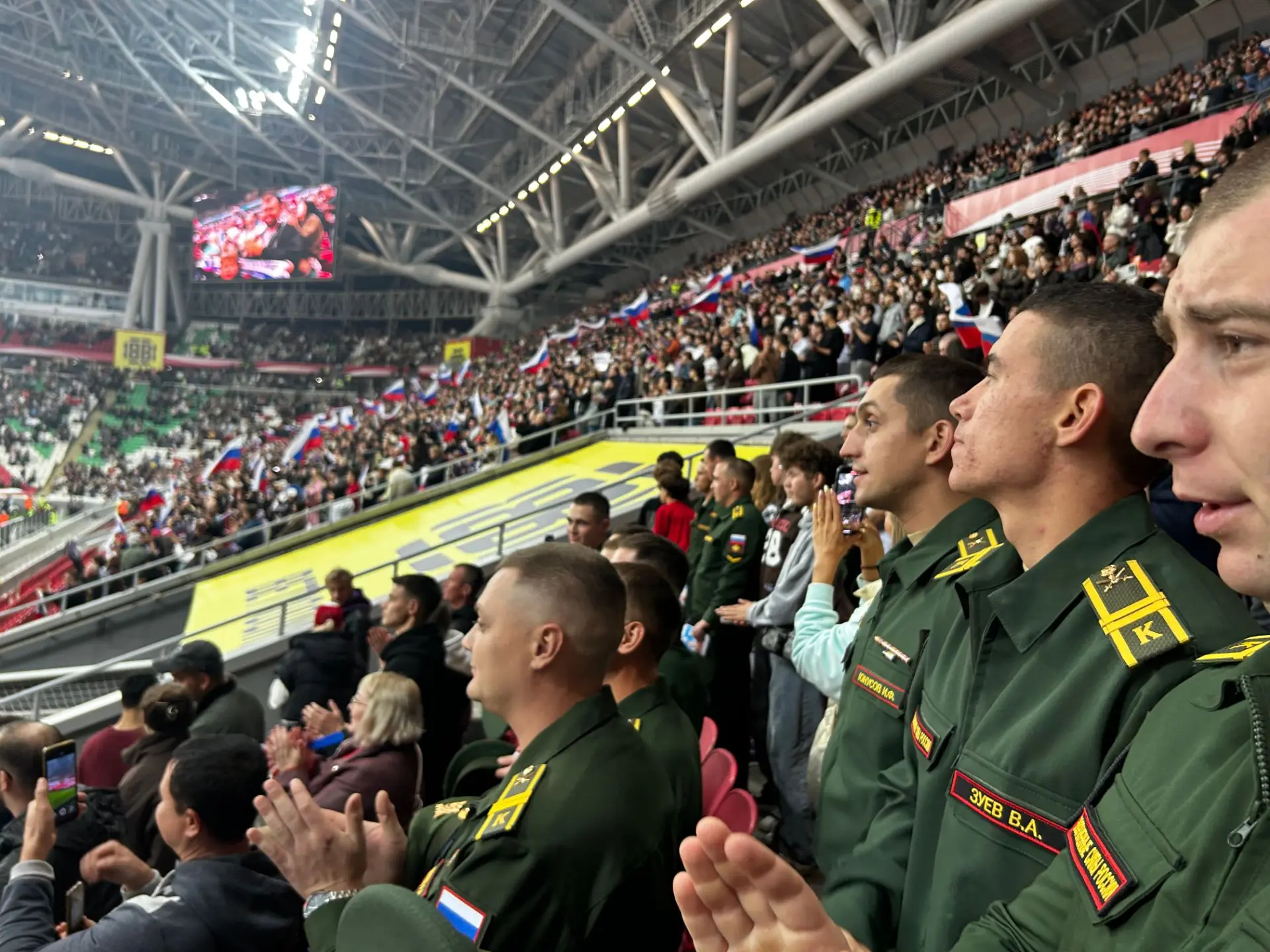 Курсанты 1 батальона на матче Россия-Иран!
