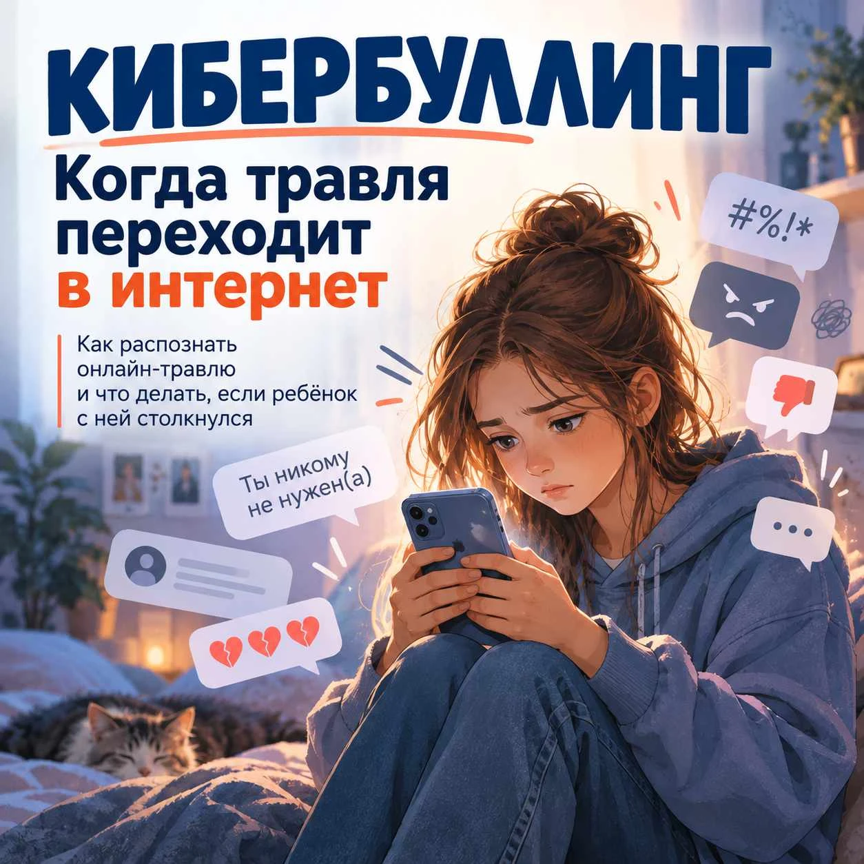⚠️ Кибербуллинг — травля, которая происходит в интернете
