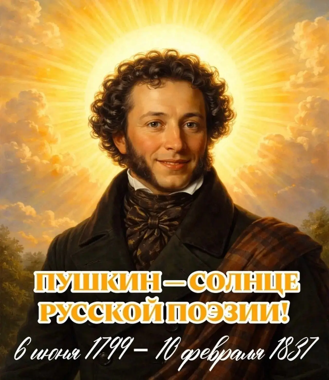🇷🇺6 июня— Пушкинский день России! 
В этот день, 6 июня 1799 года, родился  Александр Сергеевич Пуш