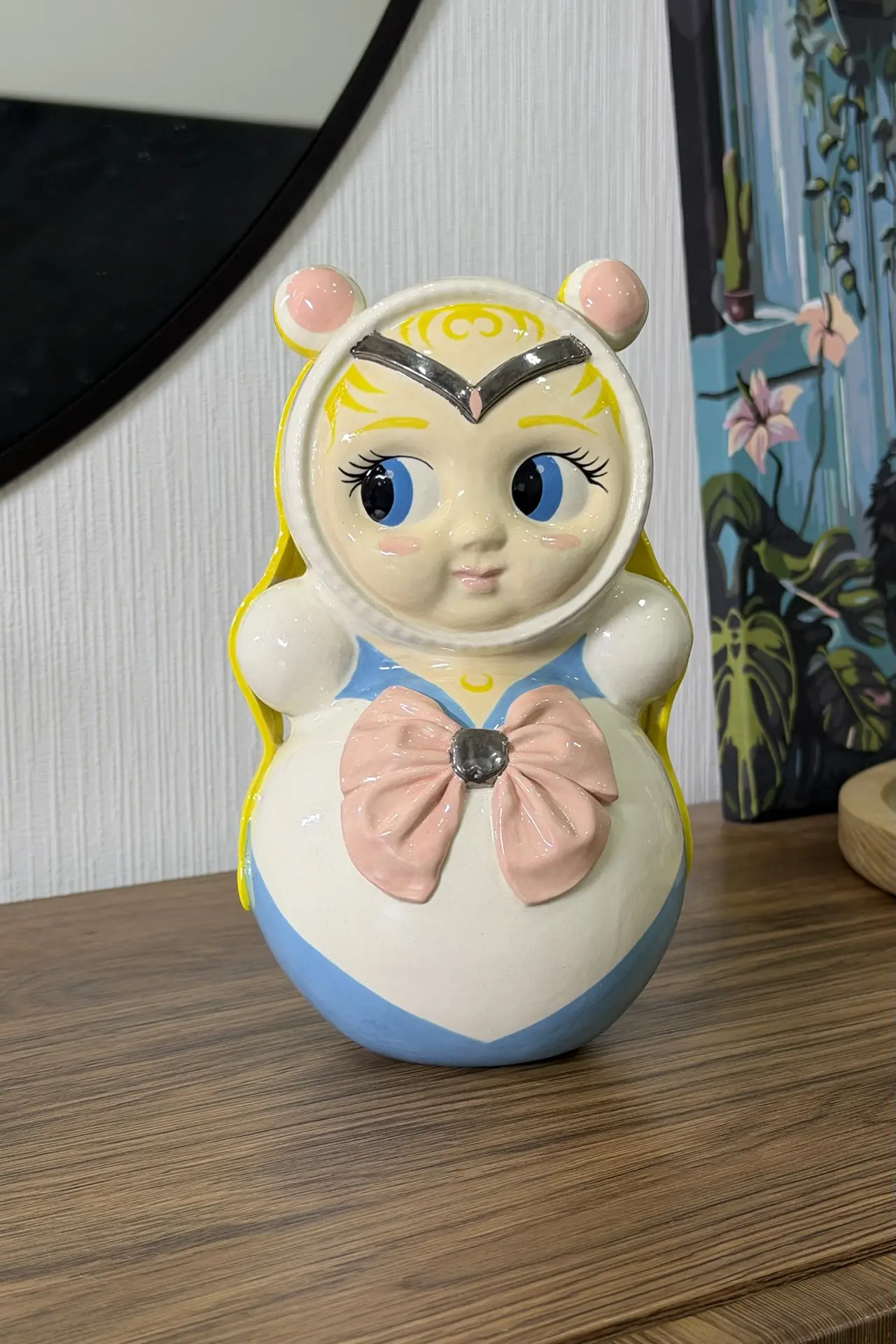 Опять немного пропала из соцсетей) Покажу нежную неваляшку, которую делала на заказ 🌸