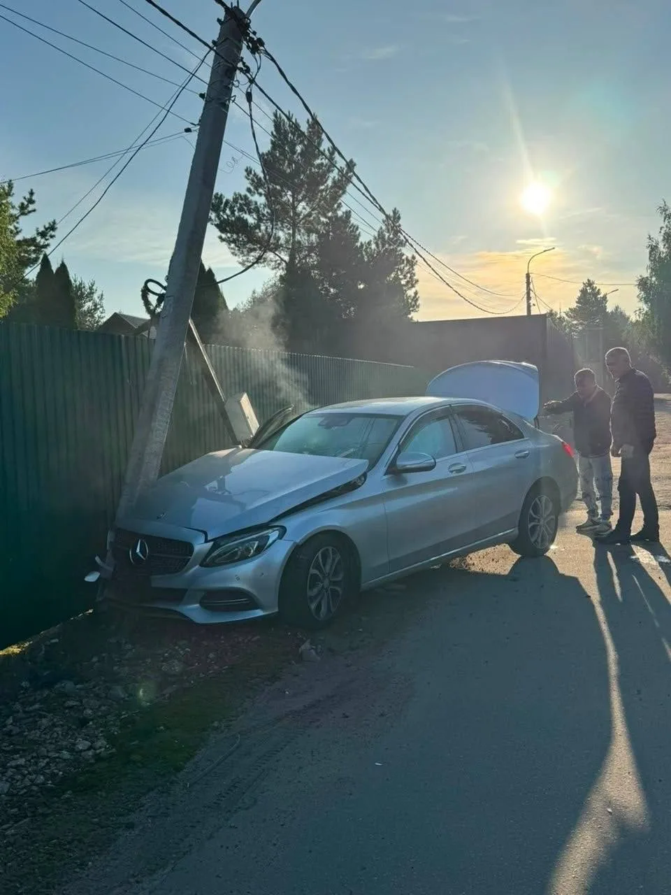 ⚡ В Химках пьяный водитель снёс опору ЛЭП