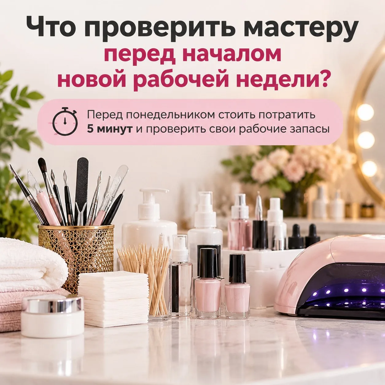 Что мастеру проверить перед началом новой рабочей недели? ✨