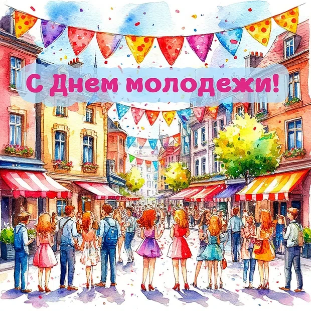 🎉Сегодня замечательный праздник — День молодежи! Пусть энтузиазм, стремление и решител...