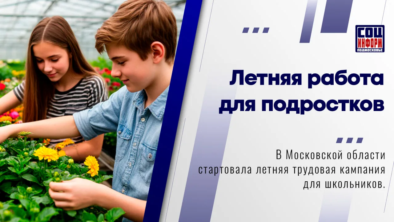 🗣 В Московской области стартовала летняя трудовая кампания для учащихся.