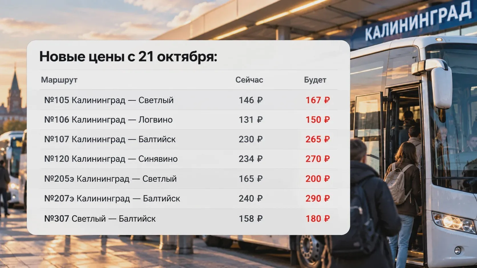 С 21 октября вырастет стоимость проезда на семи маршрутах