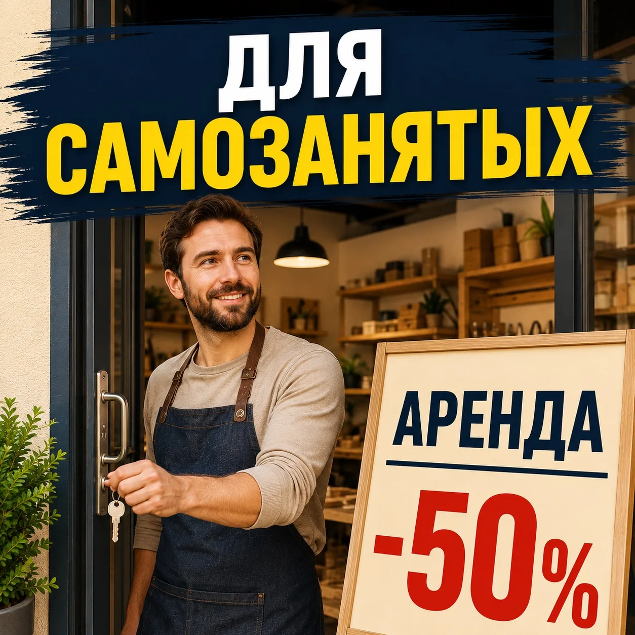 🏠 Самозанятым снизили аренду госимущества на 50%