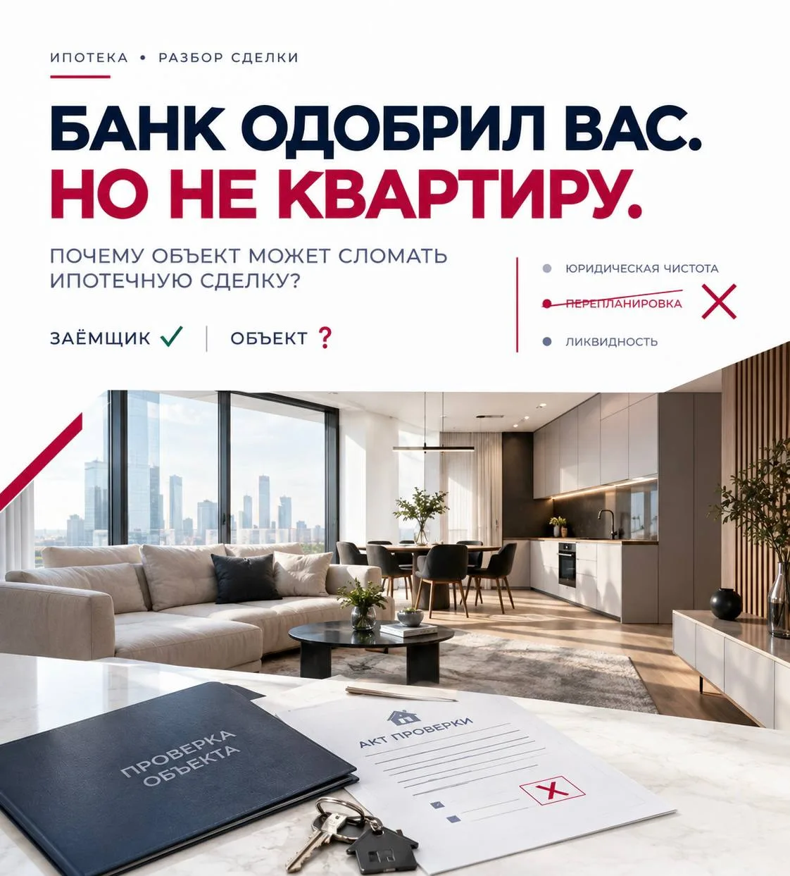 🏠 Почему банк одобрил вас, но отказал вашей квартире?