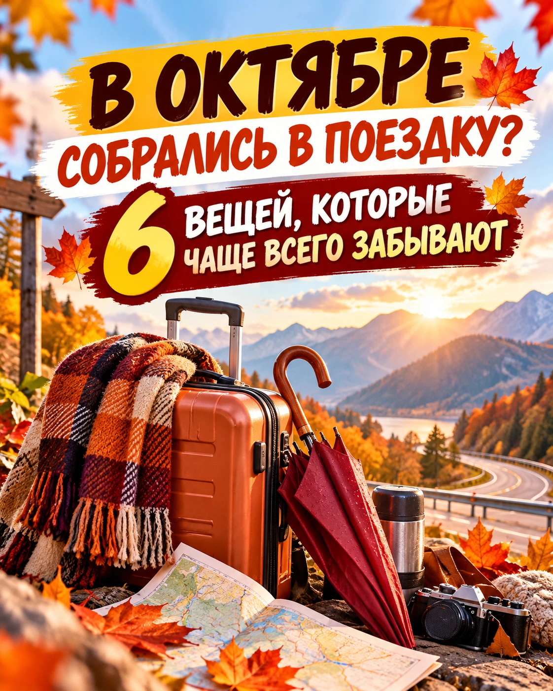 🧳 В ОКТЯБРЕ СОБРАЛИСЬ В ПОЕЗДКУ? 6 ВЕЩЕЙ, КОТОРЫЕ ЧАЩЕ ВСЕГО ЗАБЫВАЮТ