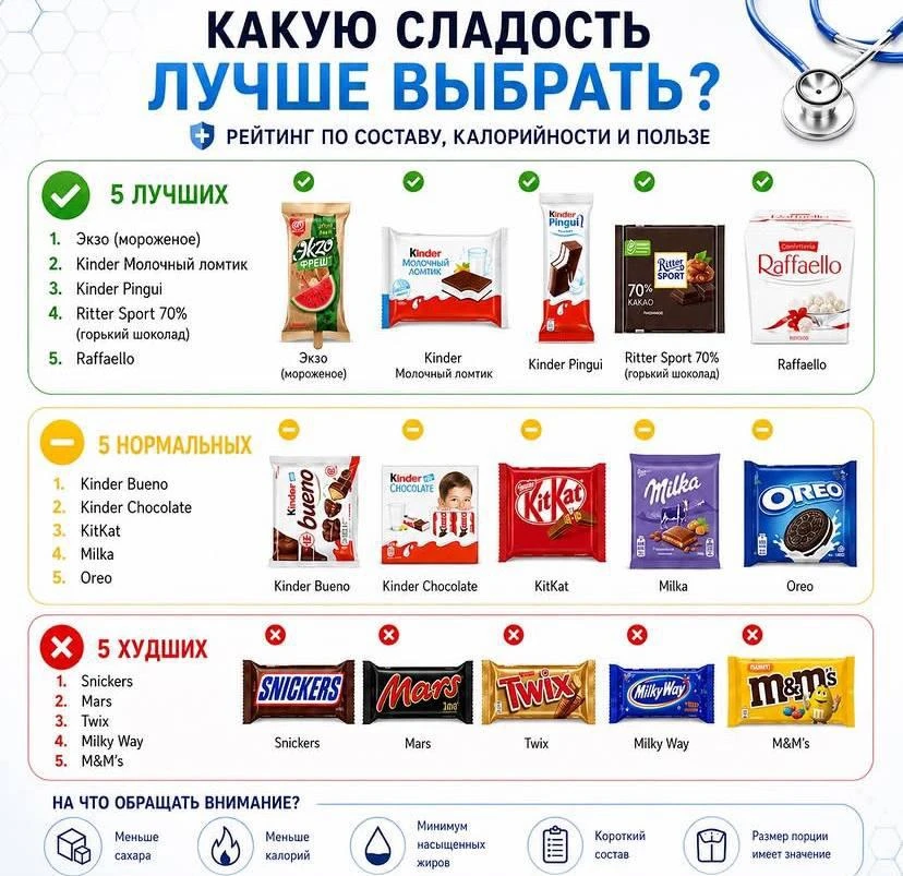 ⚡️ Kinder Pingui и Молочный ломтик идеальны при похудении — нутрициологи

В этих сладостях содержитс