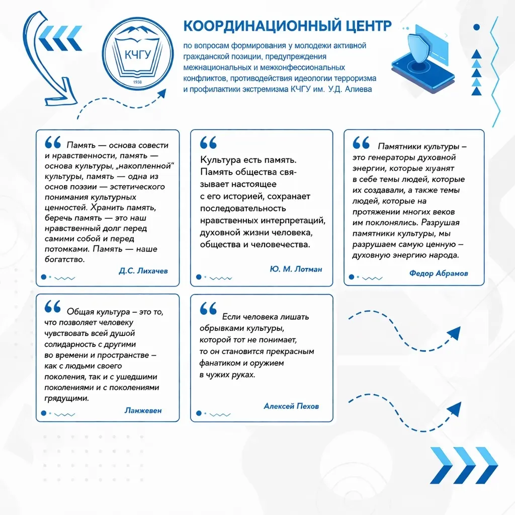 Историческая память и преемственность поколений, высокие нравственные идеалы, приоритет духовного на