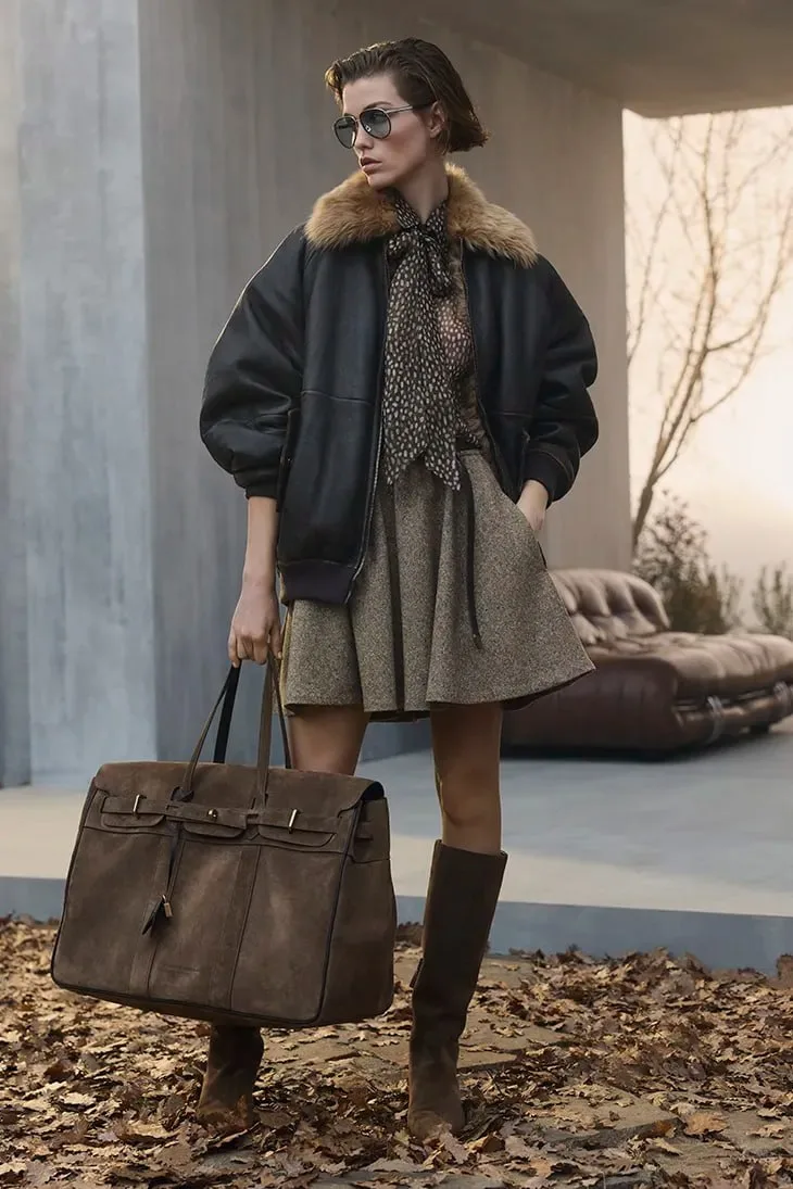 🤎 Нашли в рекламной кампании  Loro Piana Fall 2026 "The Impression"  курточку, ну очен...