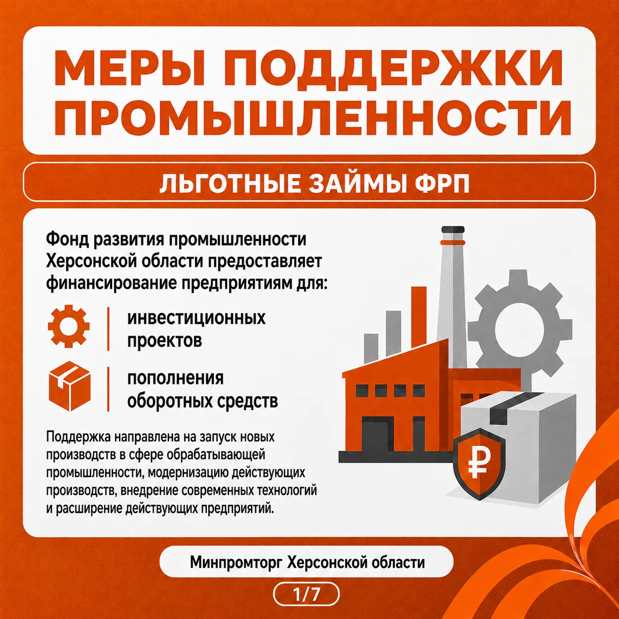 🏭 Меры поддержки бизнеса от Фонда развития промышленности