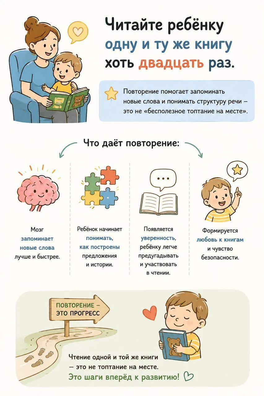 А ваши дети любят слушать одну и тужу книгу?