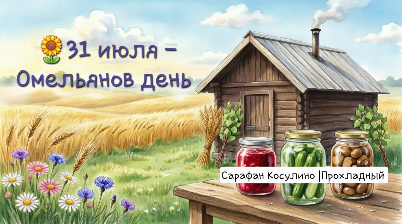 🌾 31 июля — Омельянов день: баня, заготовки и благодарность лету