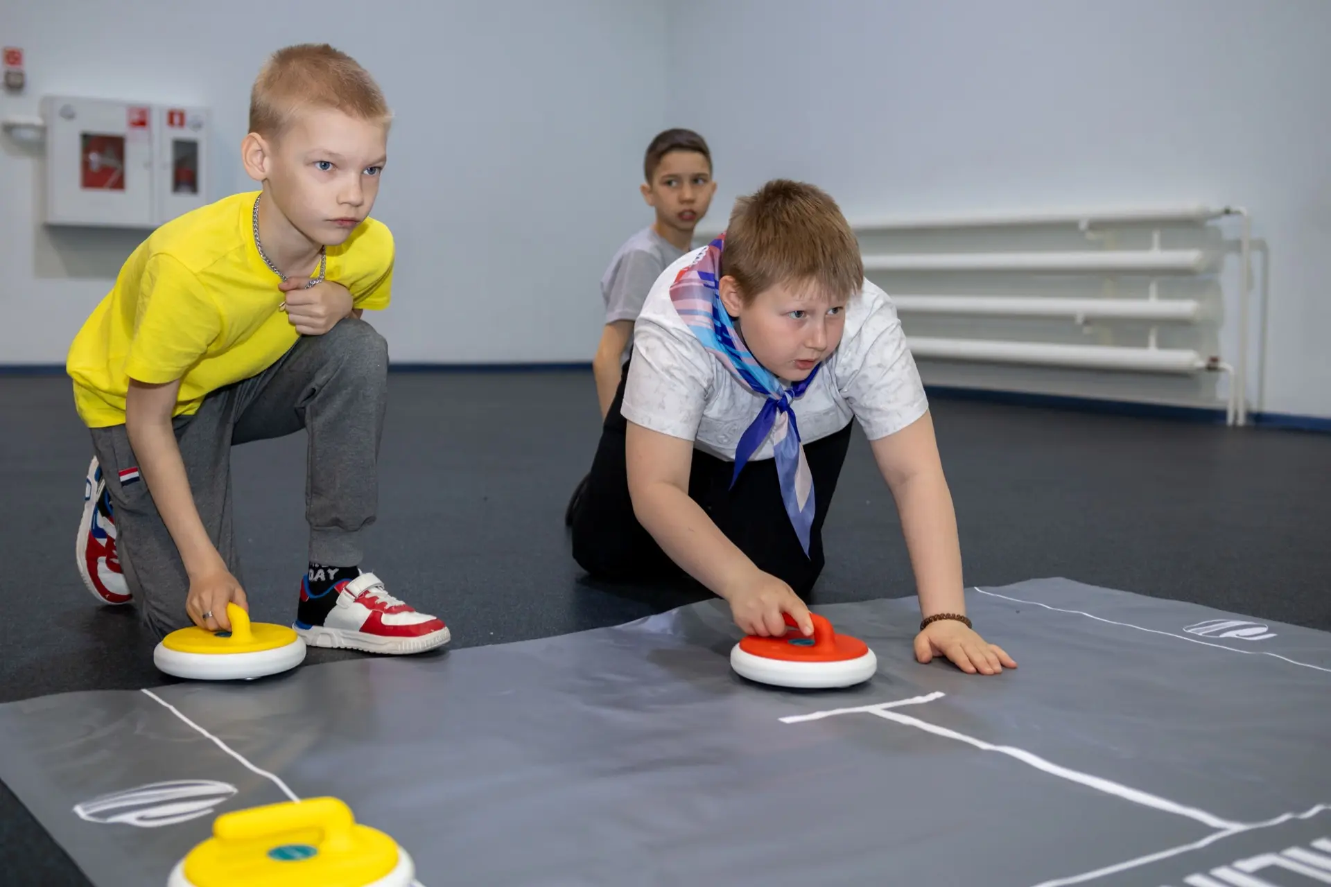 Спортивный азарт на смене «Орлят России» 🔥🥌  ❤️ В филиале «Олимпийская Ребячка» в рамках внутрилагер