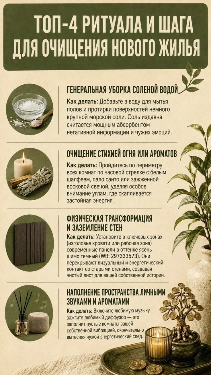 ТОП-4 ритуала и шага для очищения нового жилья ✨🪄