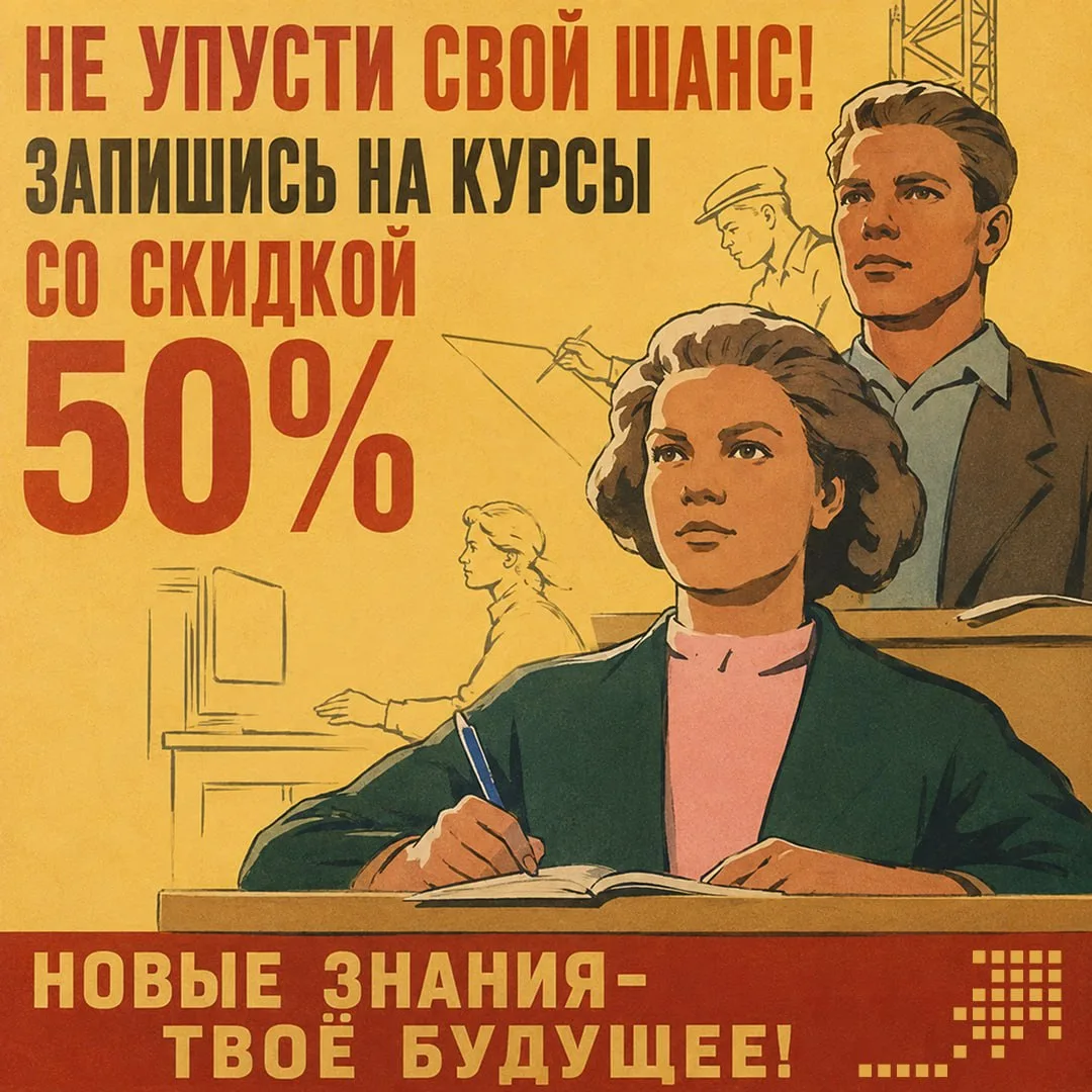 ⏳ Время не ждёт! Напоминаем про -50% на курсы
