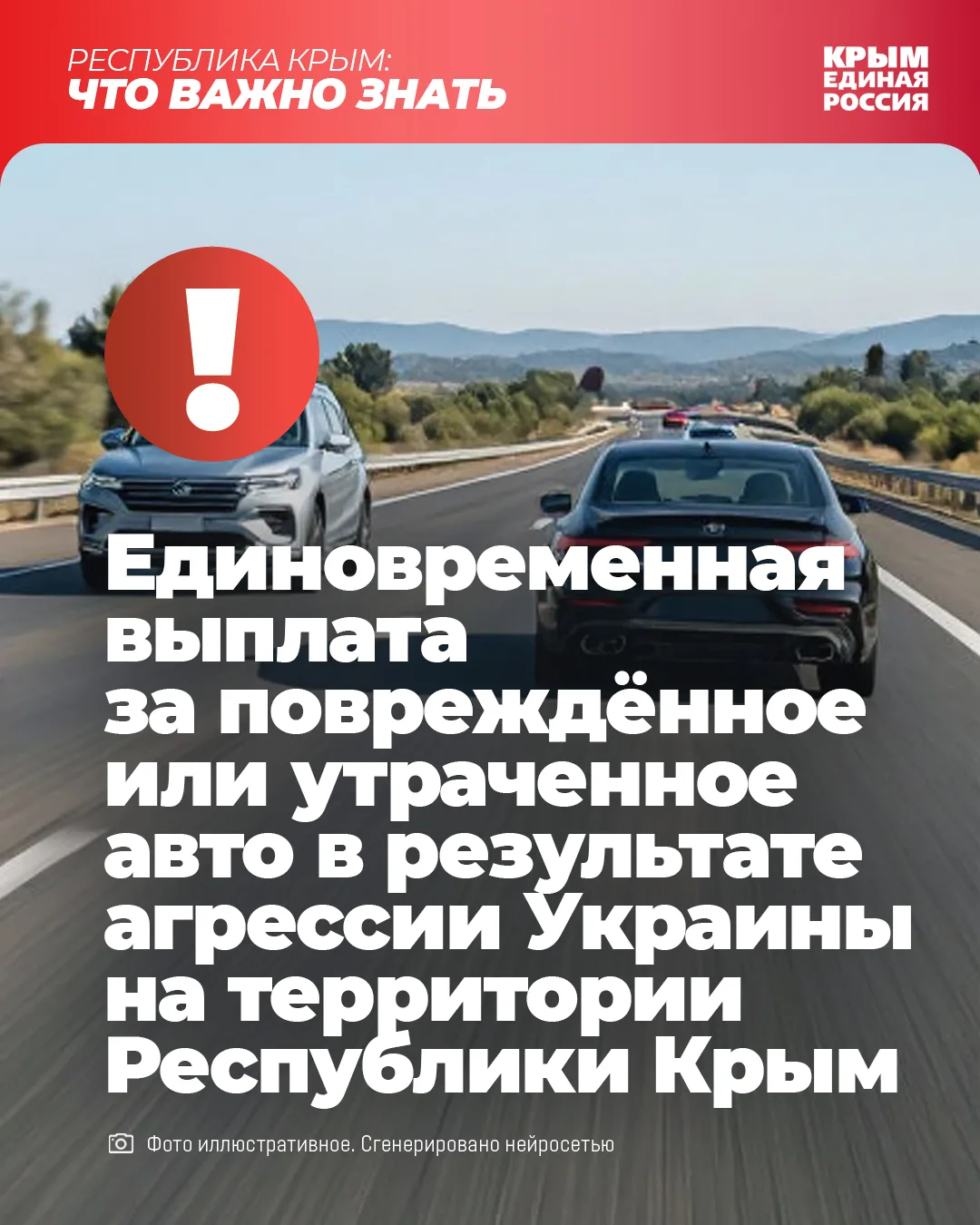 🚘 В Республике Крым установлена единовременная денежная выплата гражданам, чьи автотранспортные сре