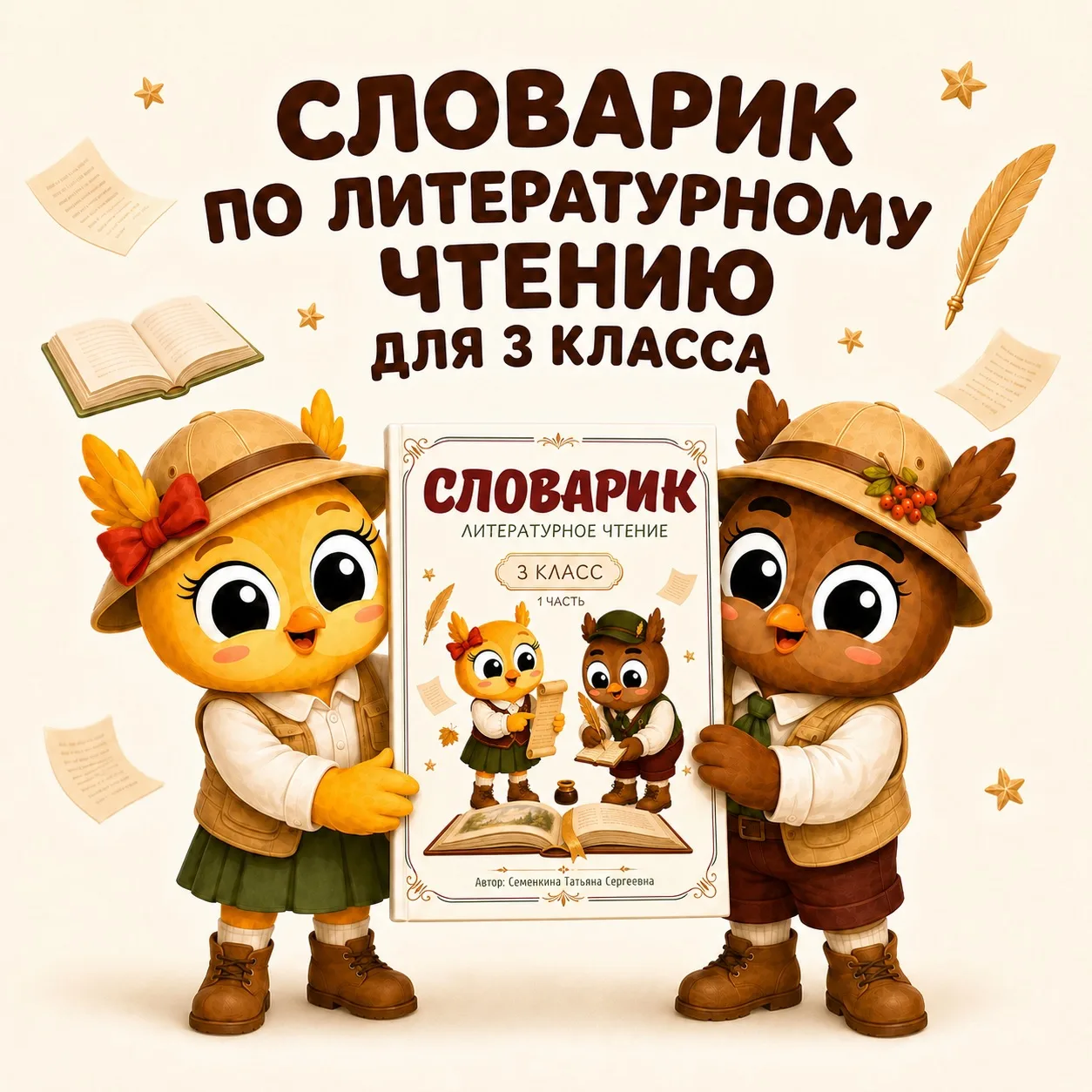 Я с радостью и гордостью сообщаю, что доделала «Словарик по чтению для 3 класса»! 🥳
