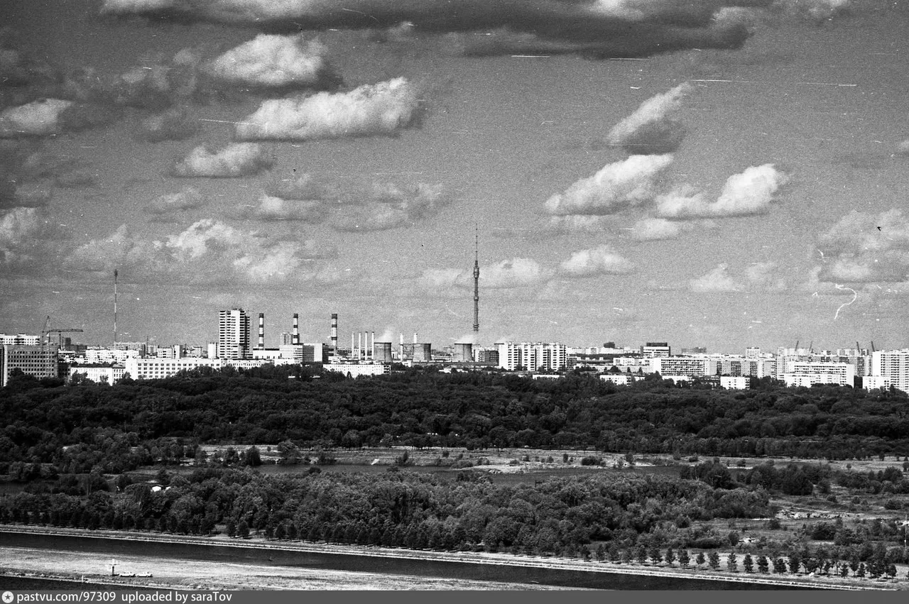 Вид с крылатских холмов июль 1992 г
