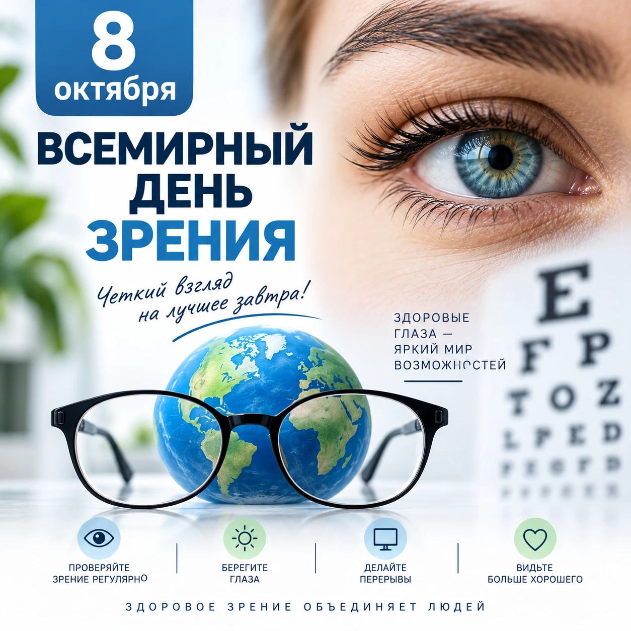 👁 8 октября — Всемирный день зрения: заботимся о главном чувстве!