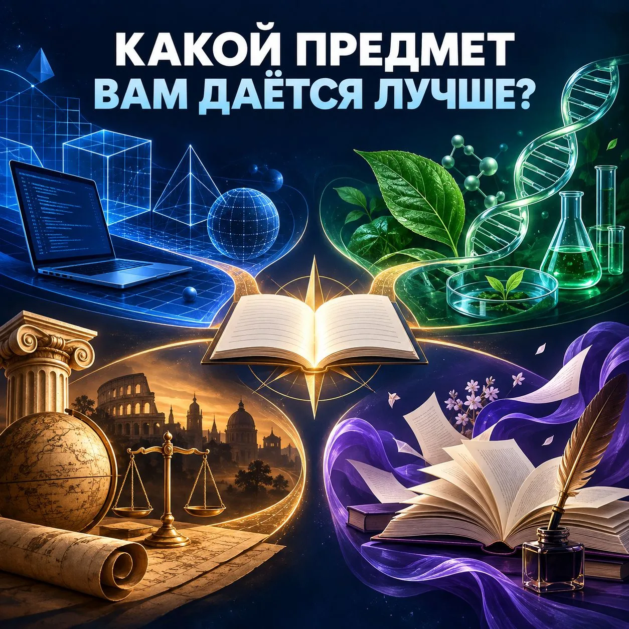 🤔 КАКОЙ ПРЕДМЕТ ВАМ ДАЁТСЯ ЛУЧШЕ ВСЕГО?