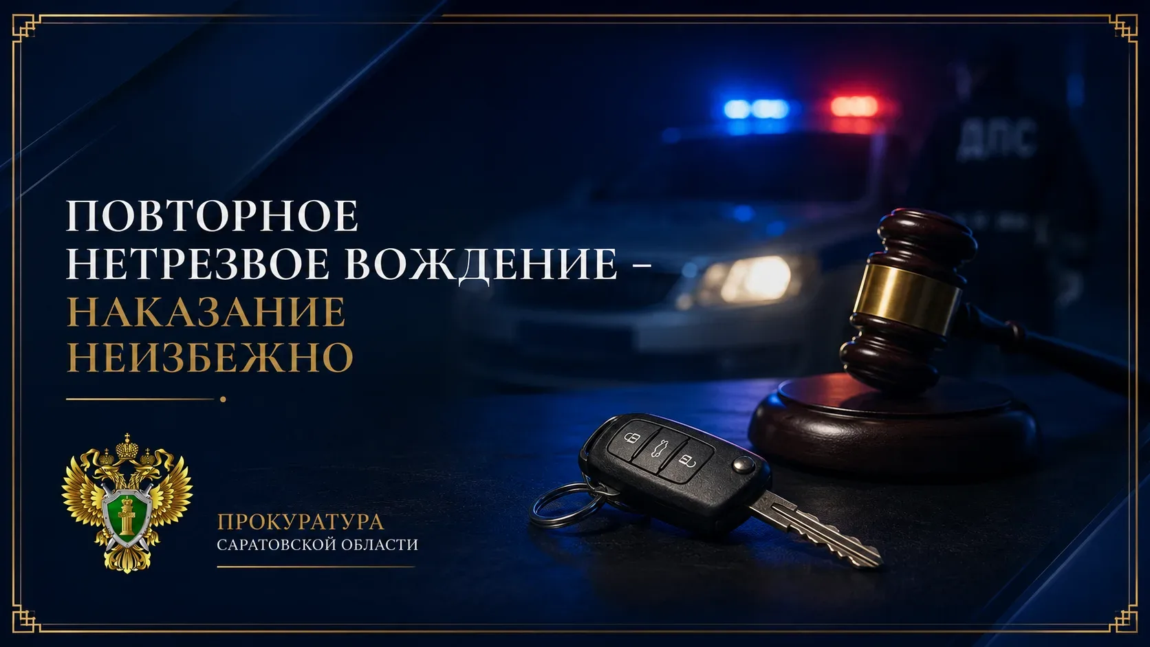 Повторное нетрезвое вождение привело жителя Саратова к принудительным работам