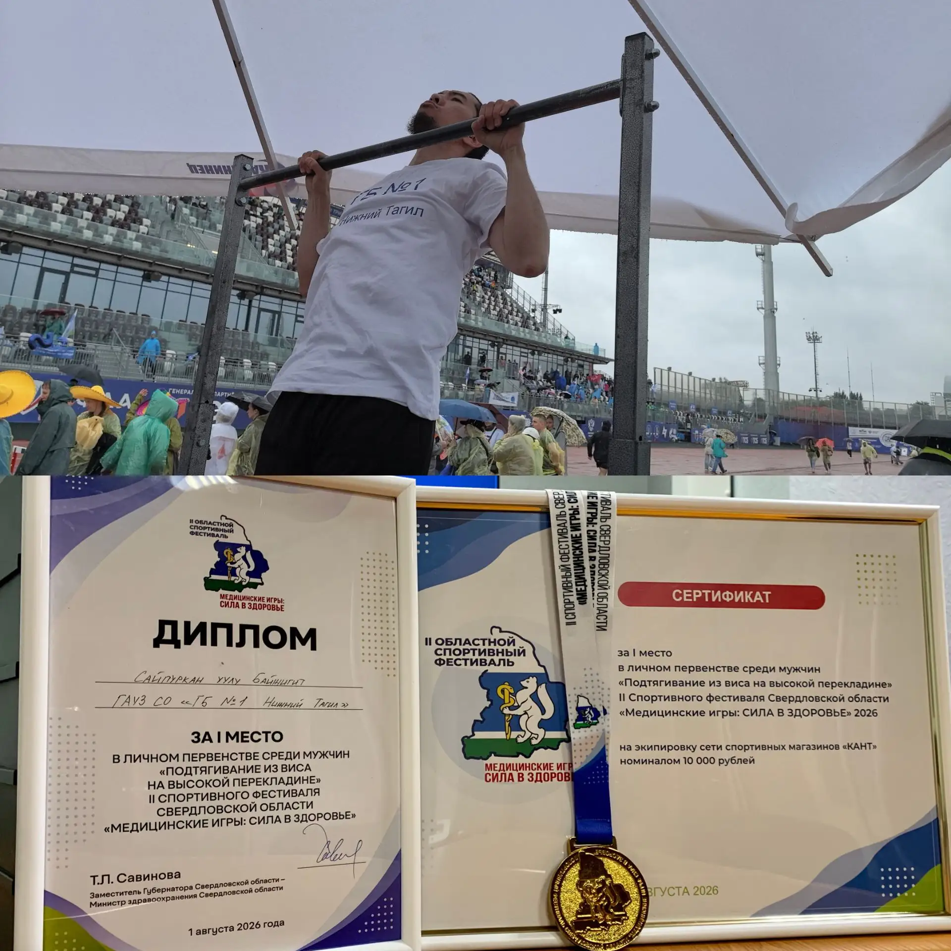 🏃 Индивидуальный зачёт на II спортивном фестивале Свердловской области «Медицинские игры: СИЛА В ЗД