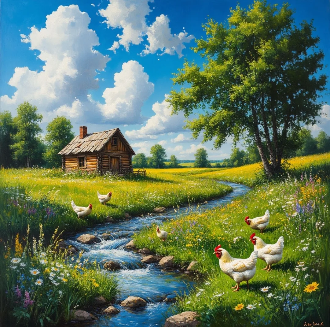 Доброе деревенское утро 💚