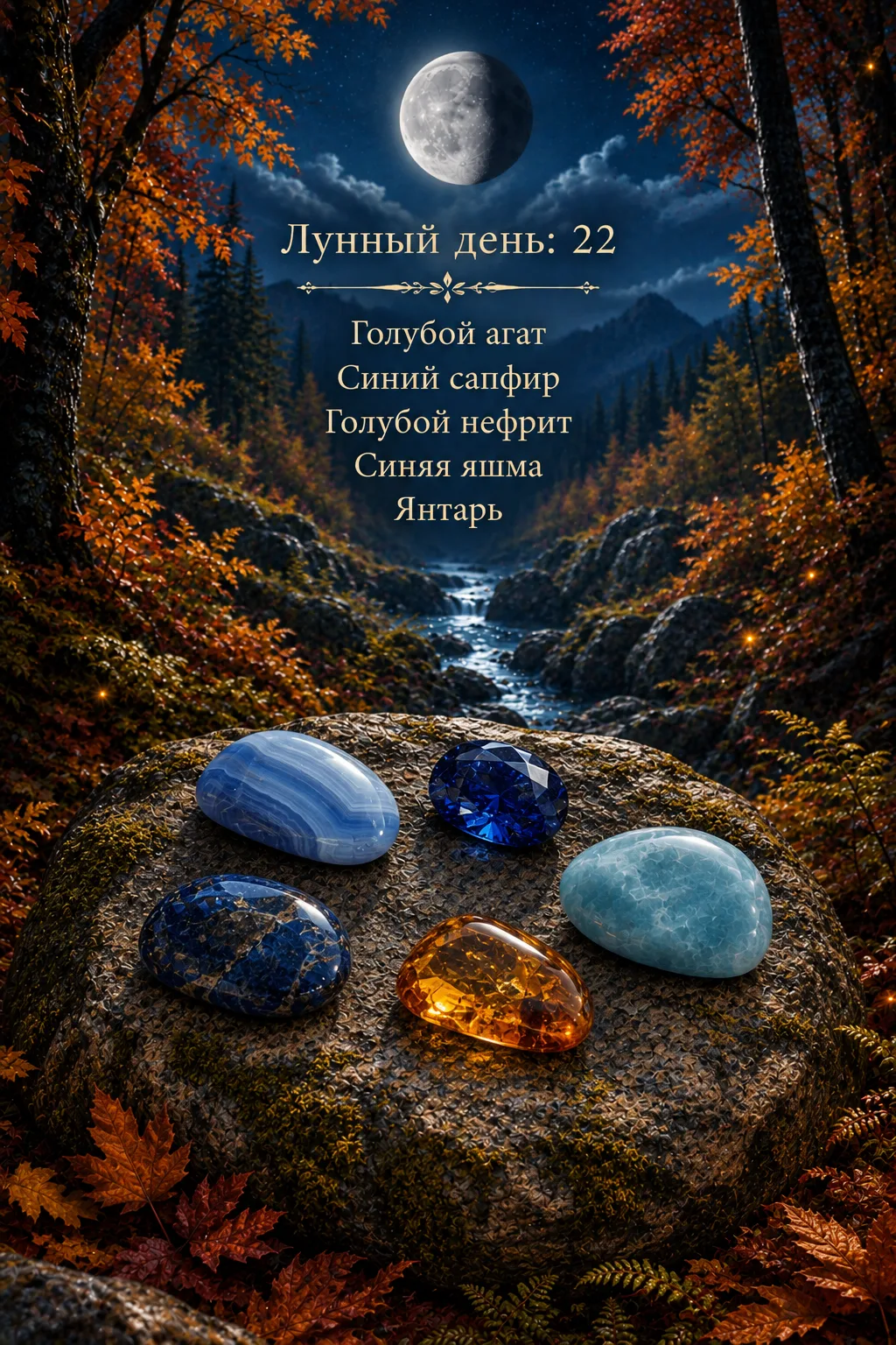 🌙 22-й лунный день — время знаний, наблюдений и мудрого обмена опытом. Его символы — с...